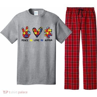 Peace Love Autism Awareness Pajama Set