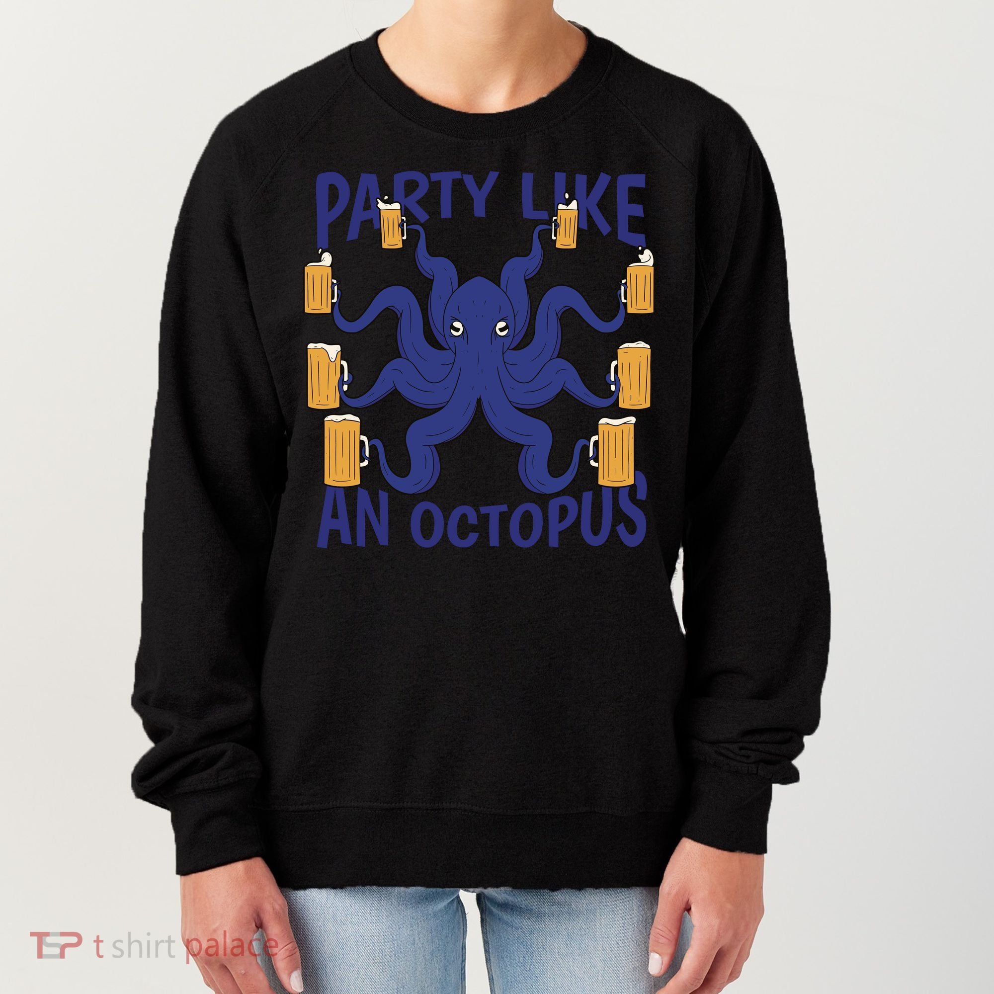 Party Like An Octopus Beer Women's Sweatshirt
