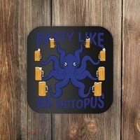 Party Like An Octopus Beer Coaster thumb 0
