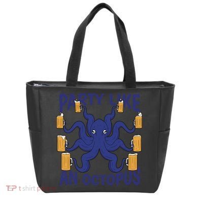 Party Like An Octopus Beer Tote Bag