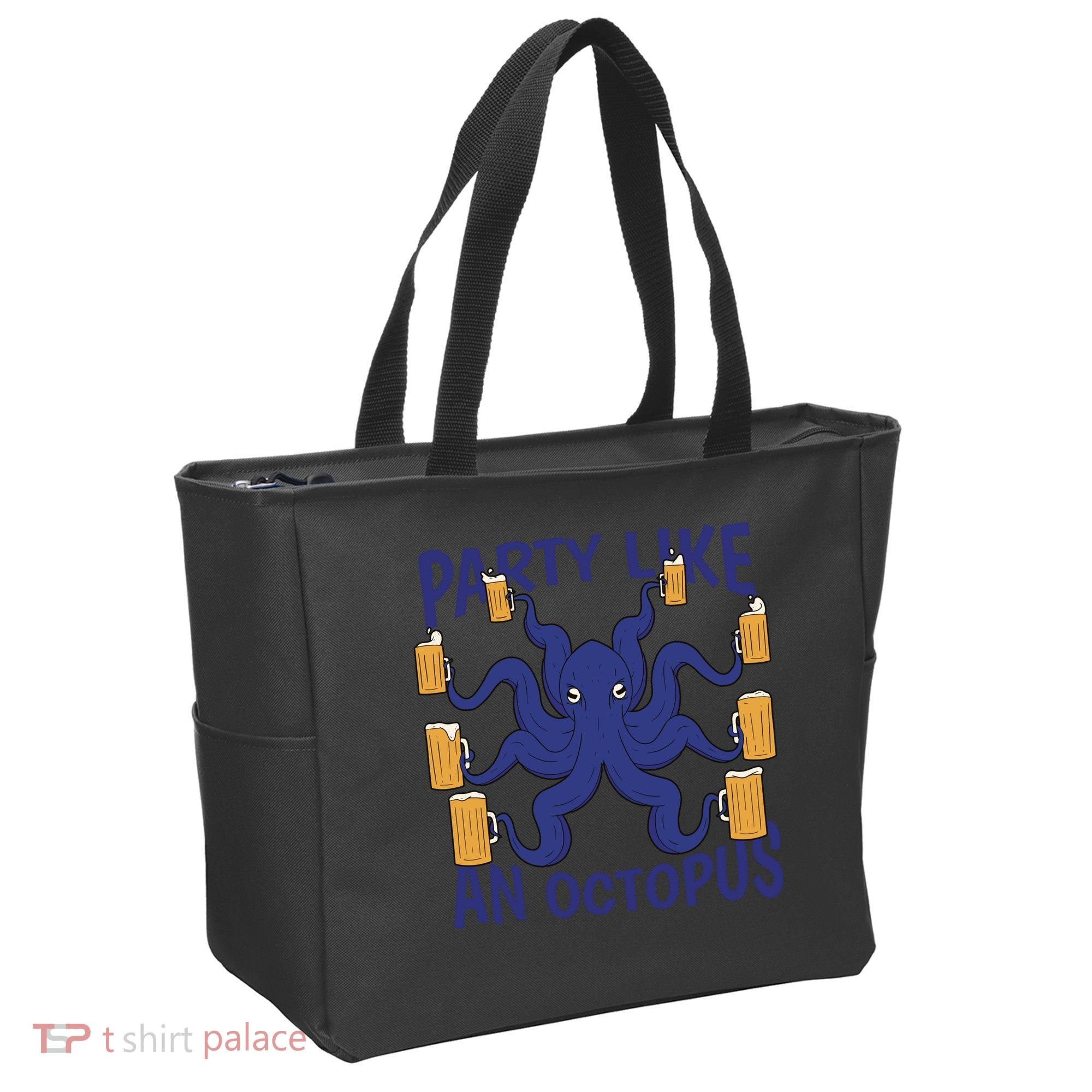 Party Like An Octopus Beer Tote Bag
