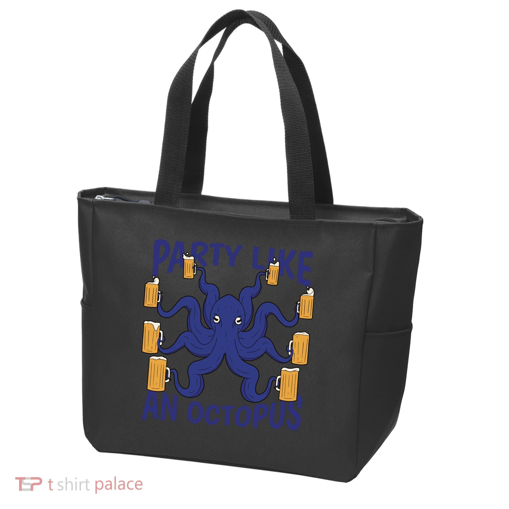 Party Like An Octopus Beer Tote Bag