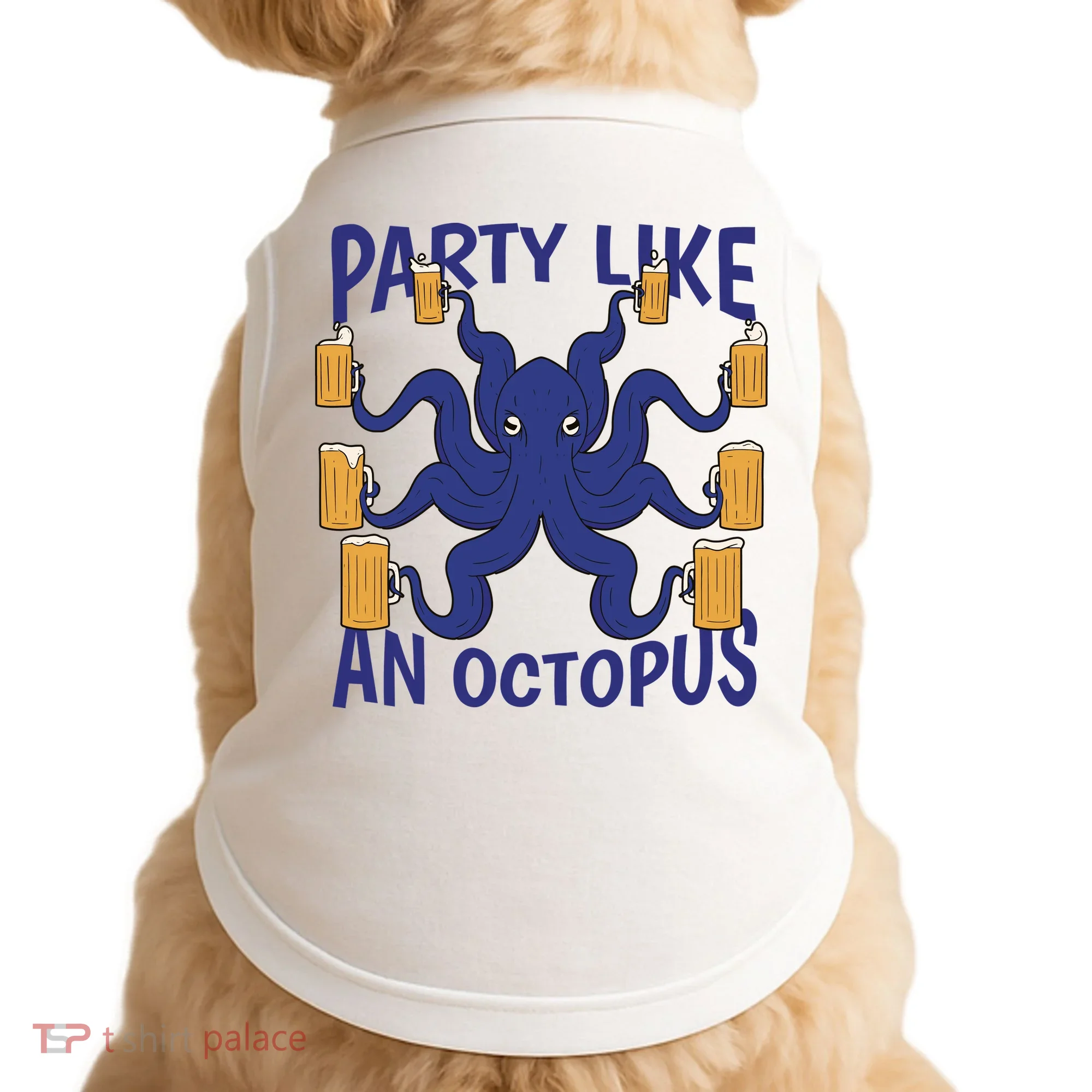 Party Like An Octopus Beer Doggie Tank