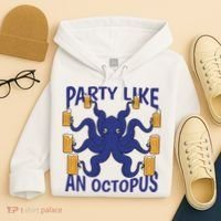Party Like An Octopus Beer Hoodie thumb 4