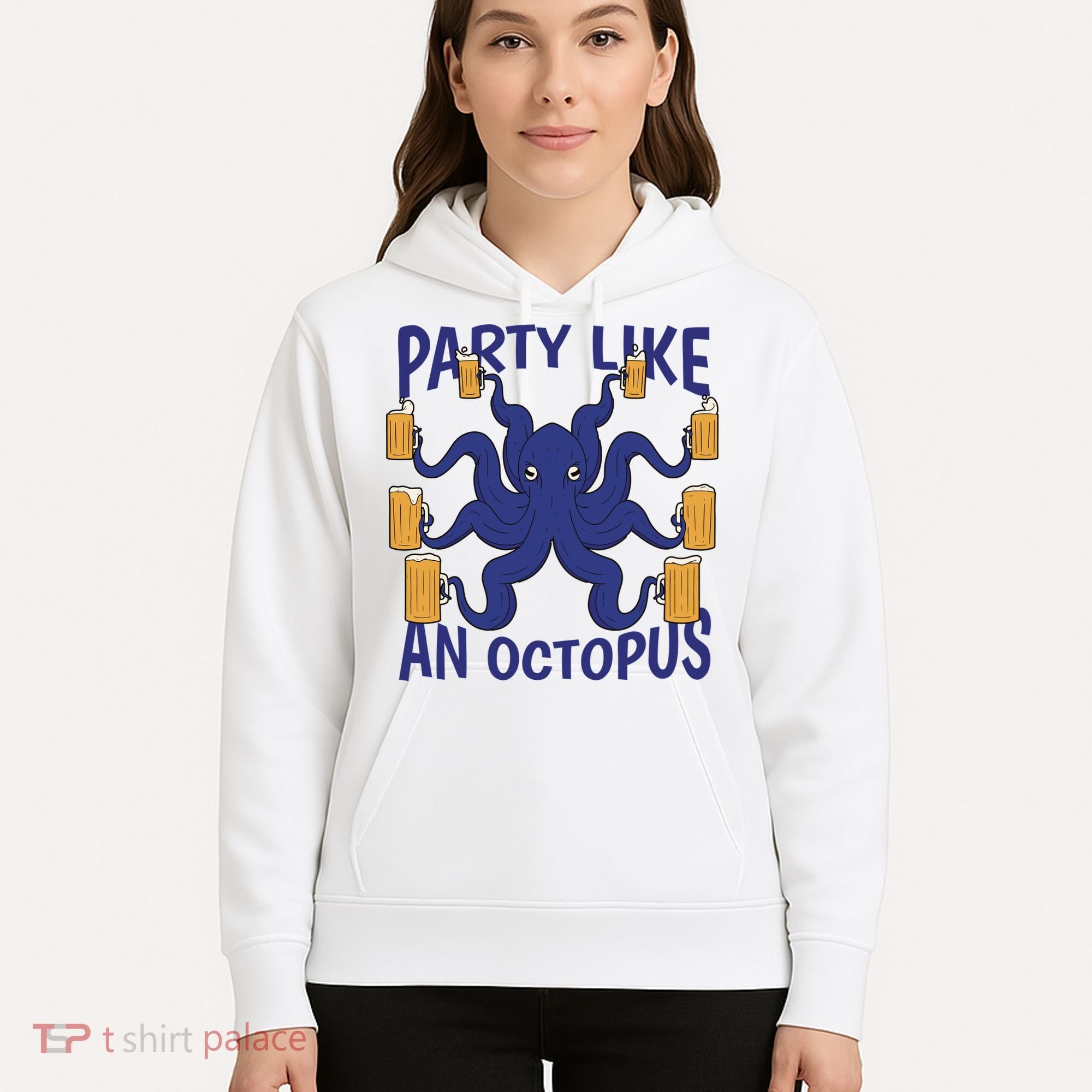 Party Like An Octopus Beer Hoodie