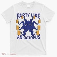Party Like An Octopus Beer T-Shirt thumb 0