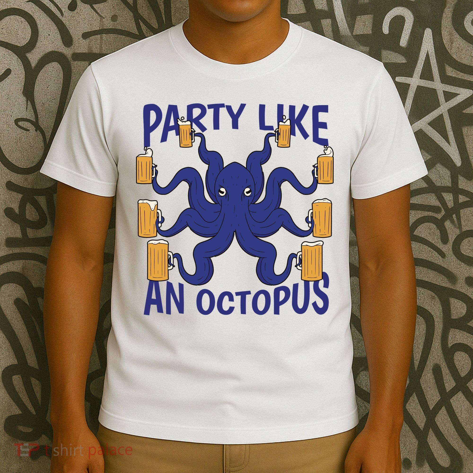 Party Like An Octopus Beer T-Shirt