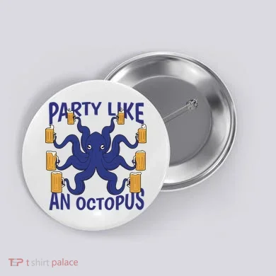 Party Like An Octopus Beer Button