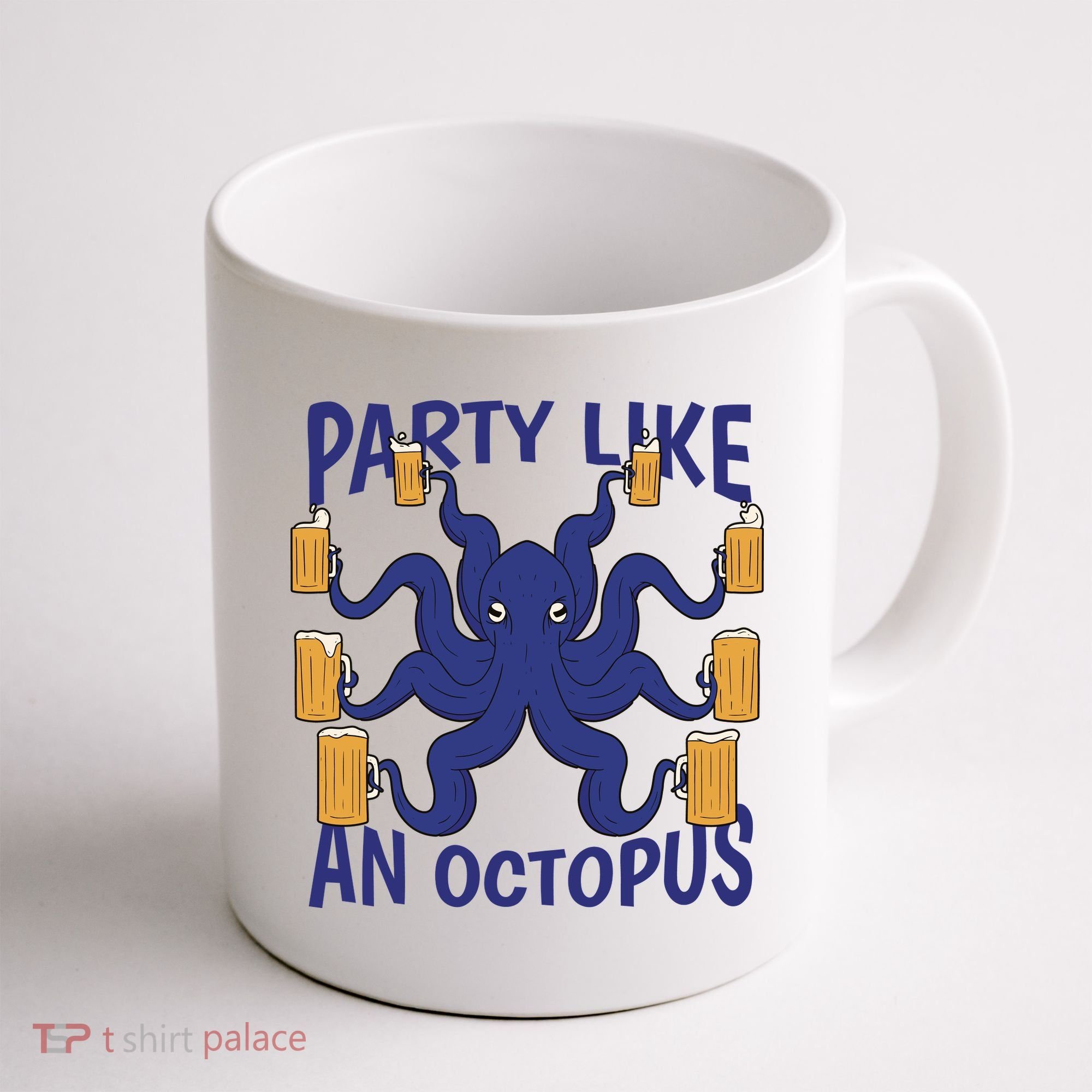 Party Like An Octopus Beer Coffee Mug