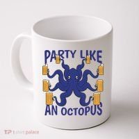Party Like An Octopus Beer Coffee Mug thumb 0