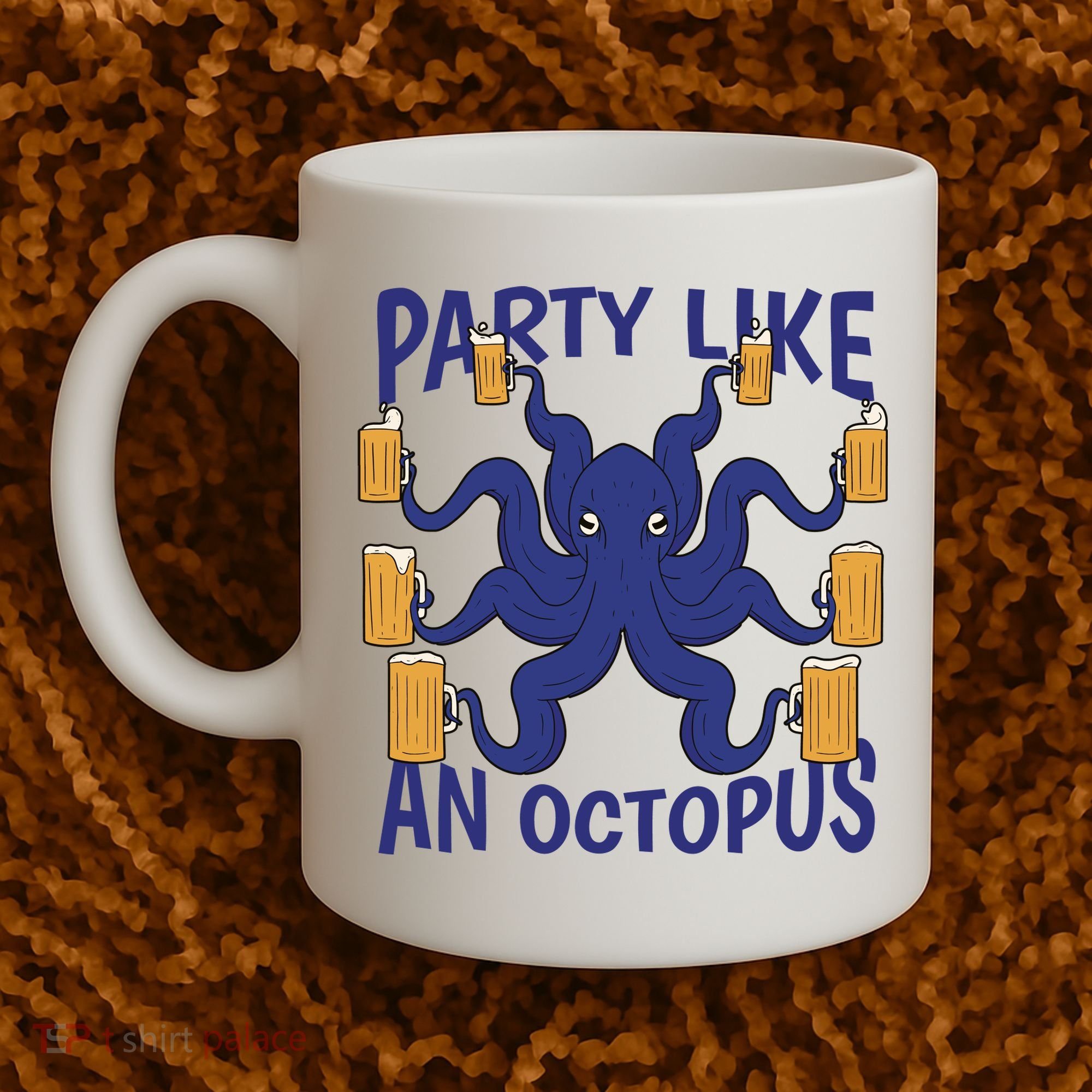 Party Like An Octopus Beer Coffee Mug