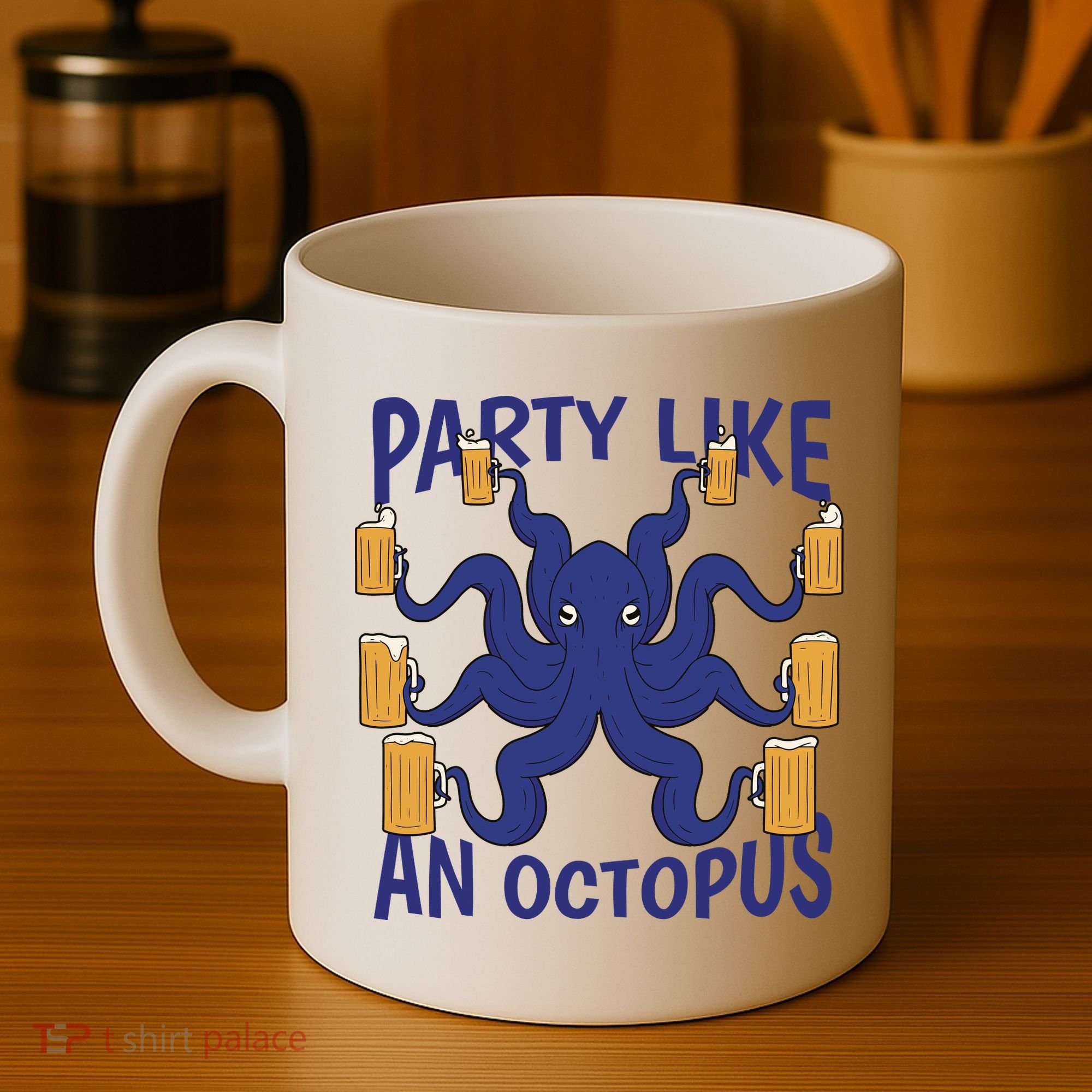 Party Like An Octopus Beer Coffee Mug