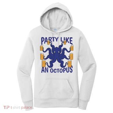 Party Like An Octopus Beer Women's Hoodie