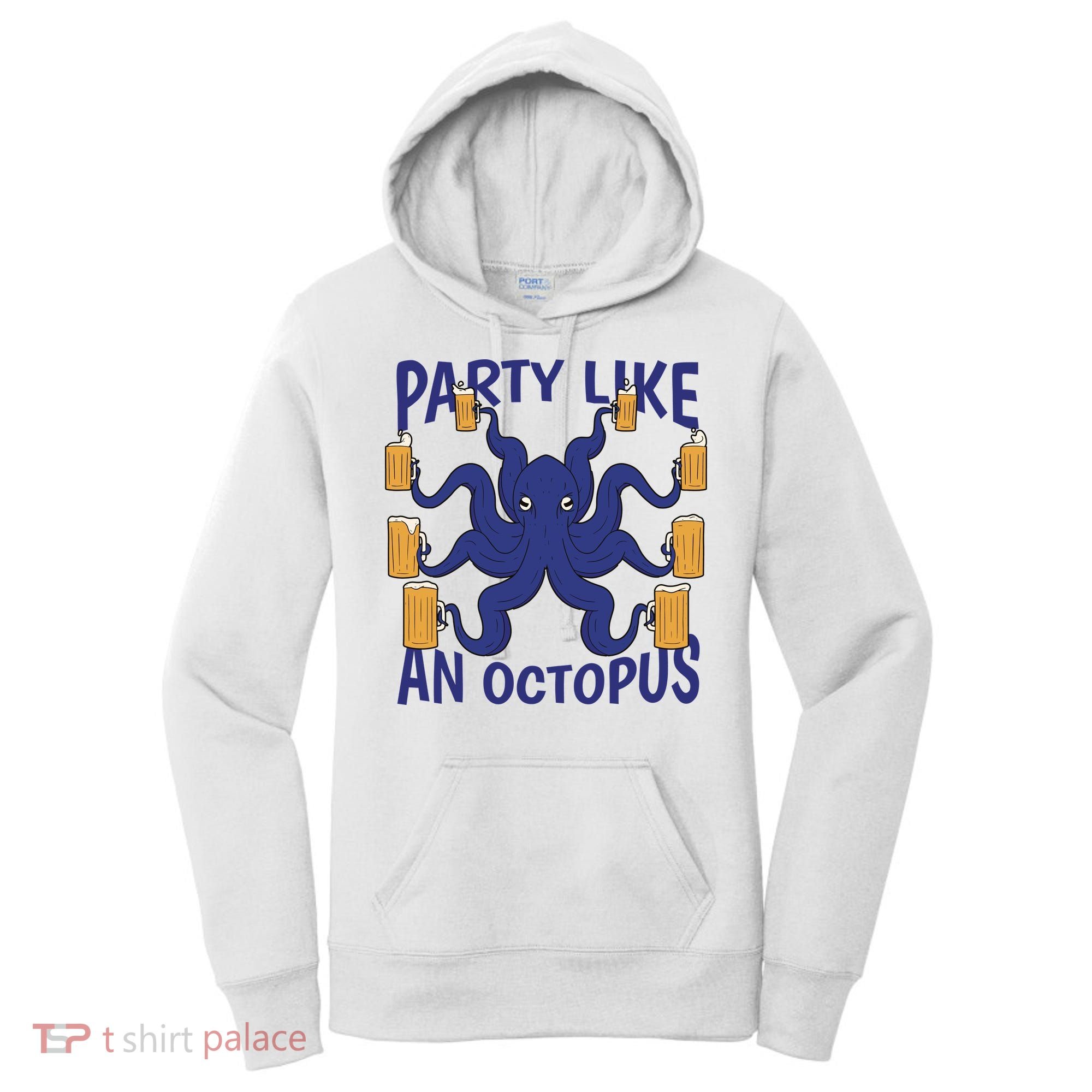 Party Like An Octopus Beer Women's Hoodie