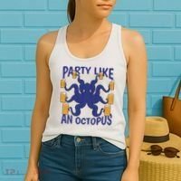 Party Like An Octopus Beer Women's Tank Top thumb 2