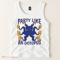 Party Like An Octopus Beer Tank Top thumb 2