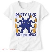 Party Like An Octopus Beer Women's T-Shirt thumb 0