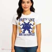 Party Like An Octopus Beer Women's T-Shirt thumb 4