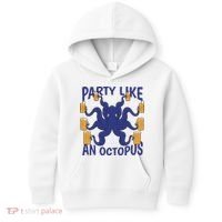 Party Like An Octopus Beer Kids Hoodie thumb 0