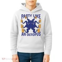 Party Like An Octopus Beer Kids Hoodie thumb 4