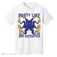 Party Like An Octopus Beer Kids T-Shirt thumb 0