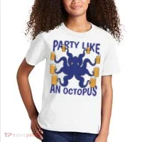 Party Like An Octopus Beer Kids T-Shirt thumb 2