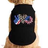 Peace Love America Independence Day 4th Of July Us Gift Doggie Tank thumb 0