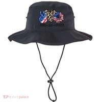 Peace Love America Independence Day 4th Of July Us Gift Bucket Hat thumb 0