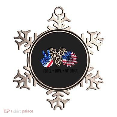 Peace Love America Independence Day 4th Of July Us Gift Ornament