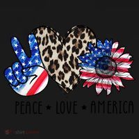 Peace Love America Independence Day 4th Of July Us Gift Ornament thumb 1