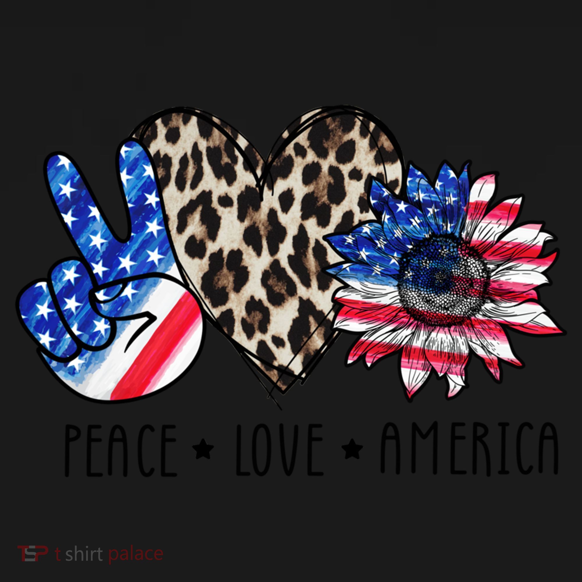 Peace Love America Independence Day 4th Of July Us Gift Ornament