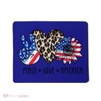 Peace Love America Independence Day 4th Of July Us Gift Mousepad thumb 0