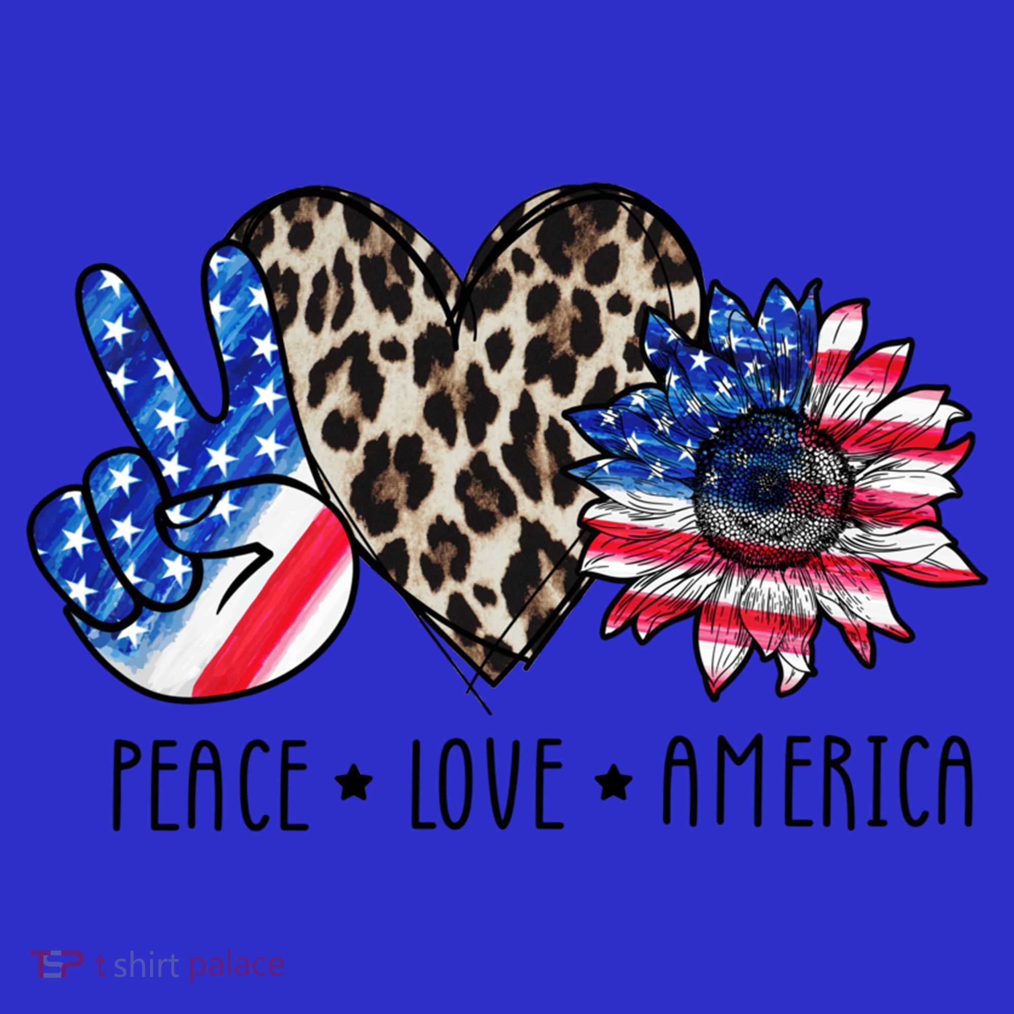 Peace Love America Independence Day 4th Of July Us Gift Mousepad