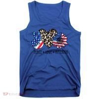 Peace Love America Independence Day 4th Of July Us Gift Tank Top thumb 0