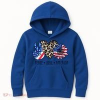 Peace Love America Independence Day 4th Of July Us Gift Kids Hoodie thumb 0