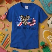 Peace Love America Independence Day 4th Of July Us Gift Kids T-Shirt thumb 3