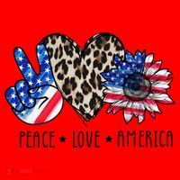 Peace Love America Independence Day 4th Of July Us Gift Santa Hat thumb 1