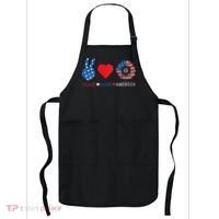 Peace Love America July 4th Apron thumb 0