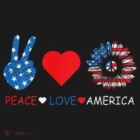 Peace Love America July 4th Sweatshirt thumb 3