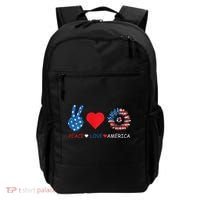 Peace Love America July 4th Backpack thumb 0