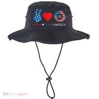 Peace Love America July 4th Bucket Hat thumb 0
