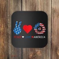 Peace Love America July 4th Coaster thumb 0
