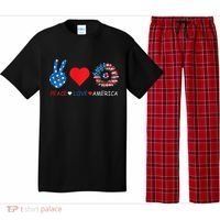 Peace Love America July 4th Pajama Set thumb 0