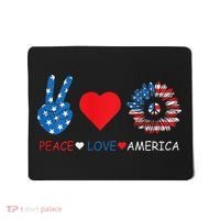 Peace Love America July 4th Mousepad thumb 0