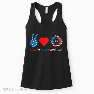 Peace Love America July 4th Women's Tank Top