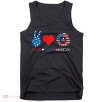 Peace Love America July 4th Tank Top thumb 0