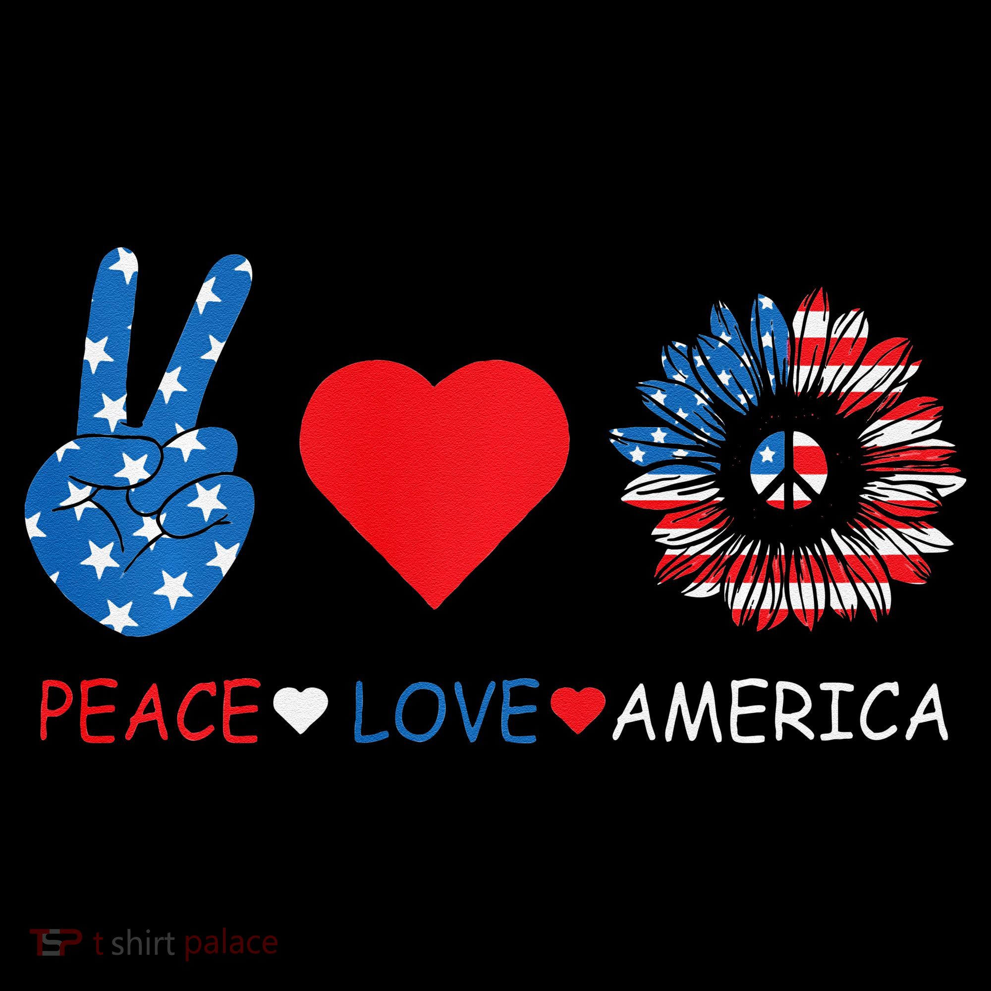 Peace Love America July 4th Visor