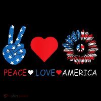 Peace Love America July 4th Kids Sweatshirt thumb 2
