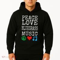 Peace Love And Bluegrass Music Bluegrass Hoodie thumb 2