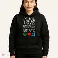 Peace Love And Bluegrass Music Bluegrass Hoodie thumb 5